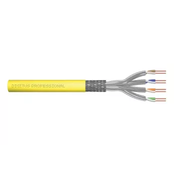 Kabel instalacyjny DIGITUS - Kat. 7a - S/FTP - AWG 22/1 simplex - 100 m - Żółty