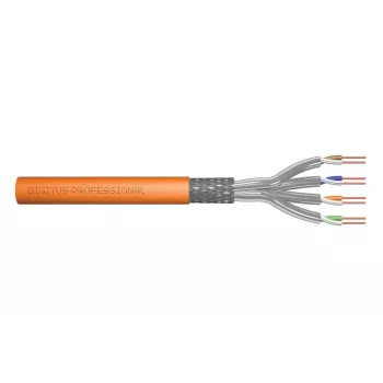 DIGITUS kabel instalacyjny - Cat 7 - S/FTP - AWG 23/1 simplex - 1000 m - pomarańczowy