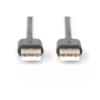 Kabel połączeniowy DIGITUS USB 2.0, typ A M/M, 5m, zgodny z USB 2.0, czarny