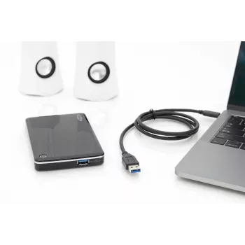 Kabel połączeniowy DIGITUS ASSMANN USB Type-C, Typ C na A M/M, 1m w pełni funkcjonalny, Gen2, 3A, 10GB, wersja 3.1, CE, czarny