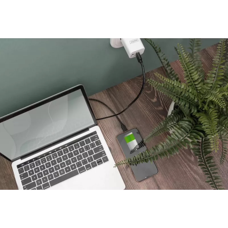 DIGITUS ASSMANN Przewód połączeniowy USB Type-C, typ C do A M/M, 3m, 3A, 480MB, wersja 2.0, czarny