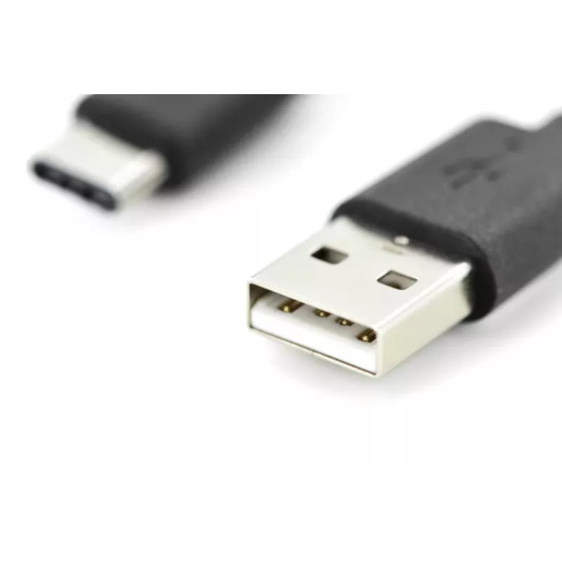 Kabel połączeniowy DIGITUS ASSMANN USB Type-C, typ C na A M/M, 2 m 3 A, 480 MB, wersja 2.0, czarny