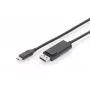 adapter kablowy DIGITUS USB Type-C, Type-C na DP M/M, 2m 4K/60Hz, 32,4 GB, CE, czarny