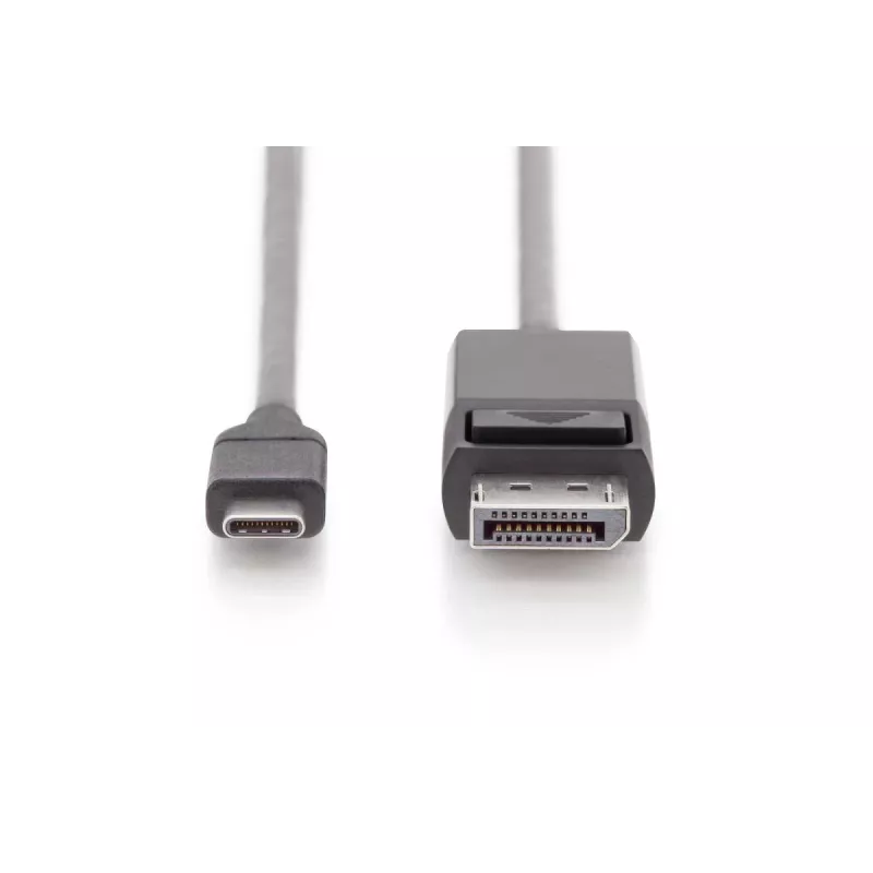 adapter kablowy DIGITUS USB Type-C, Type-C na DP M/M, 2m 4K/60Hz, 32,4 GB, CE, czarny