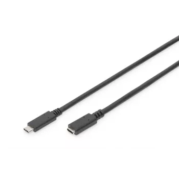 Przedłużacz DIGITUS USB Type-C, typ C M/F, 2 m, pełna funkcjonalność, Gen2, 3 A, 10 GB, wersja 3.1, CE