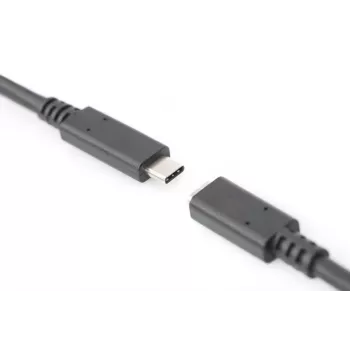 Przedłużacz DIGITUS USB Type-C, typ C M/F, 2 m, pełna funkcjonalność, Gen2, 3 A, 10 GB, wersja 3.1, CE