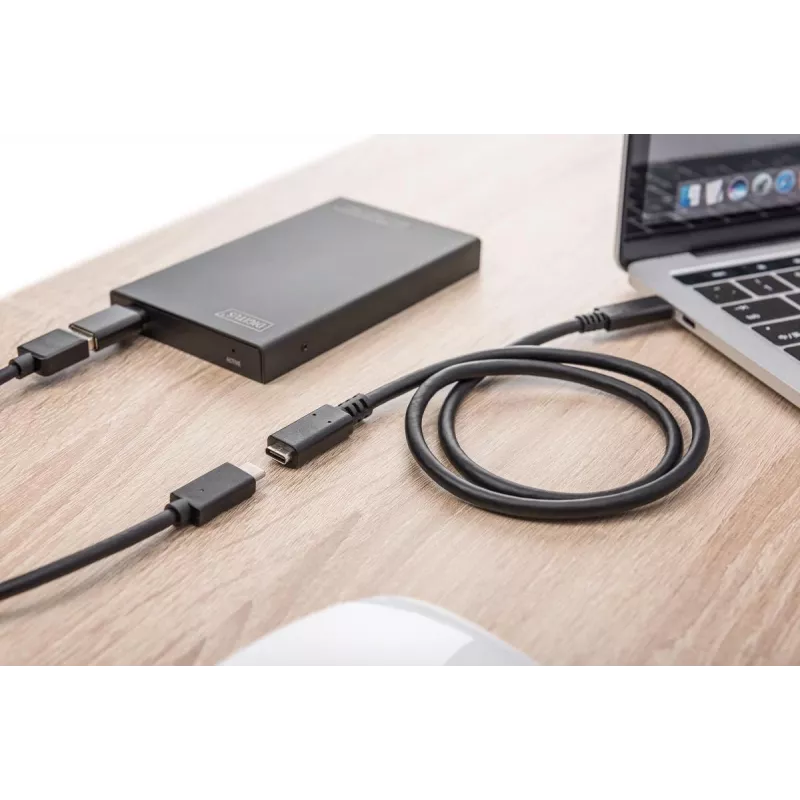 Przedłużacz DIGITUS USB Type-C, typ C M/F, 2 m, pełna funkcjonalność, Gen2, 3 A, 10 GB, wersja 3.1, CE