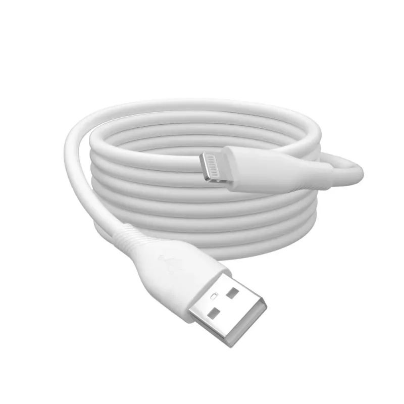 DIGITUS Silikonowy kabel ładujący USB-A - Lightning USB 2.0 12W - 1m biały