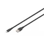 Kabel ładujący DIGITUS USB, silikonowy, USB-A - Lightning, 2m, USB 2.0, 12W - czarny, 2m