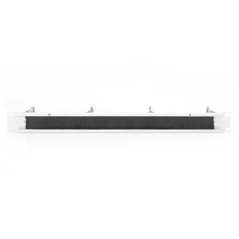 DIGITUS 1U kabel management panel with brush 4x steel rings 40x75 mm, szary (RAL 7035)