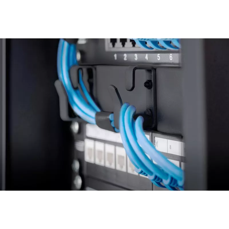 DIGITUS 10in Panel do zarządzania kablami 1U 3x pierścienie na kable czarny
