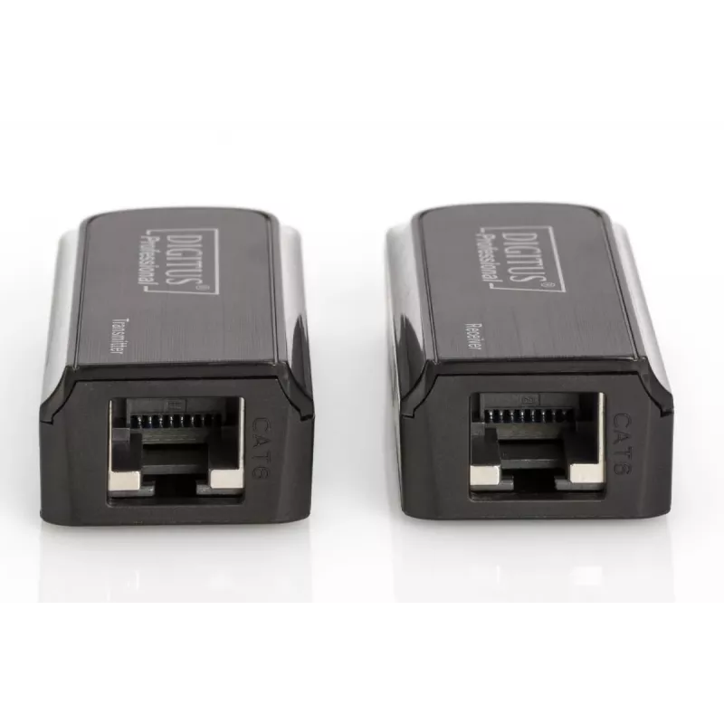 Zestaw przedłużacza Mini HDMI DIGITUS, Full HD 50m CAT6/6A/7, zasilany przez kabel Micro USB, czarny
