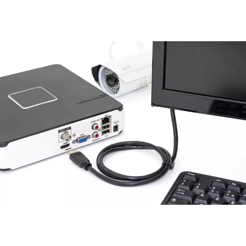 Przewód DIGITUS HDMI Premium High Speed, typ A M/M, 5m z Ethernet, Ultra HD 60p, czarny