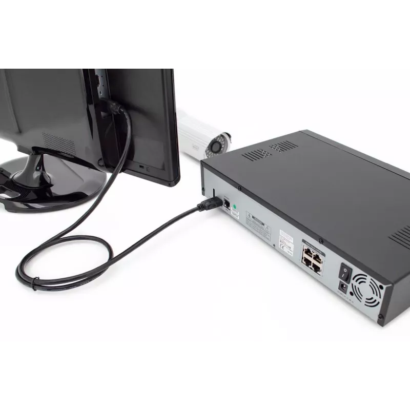 Przewód DIGITUS HDMI Premium High Speed, typ A M/M, 5m z Ethernet, Ultra HD 60p, czarny