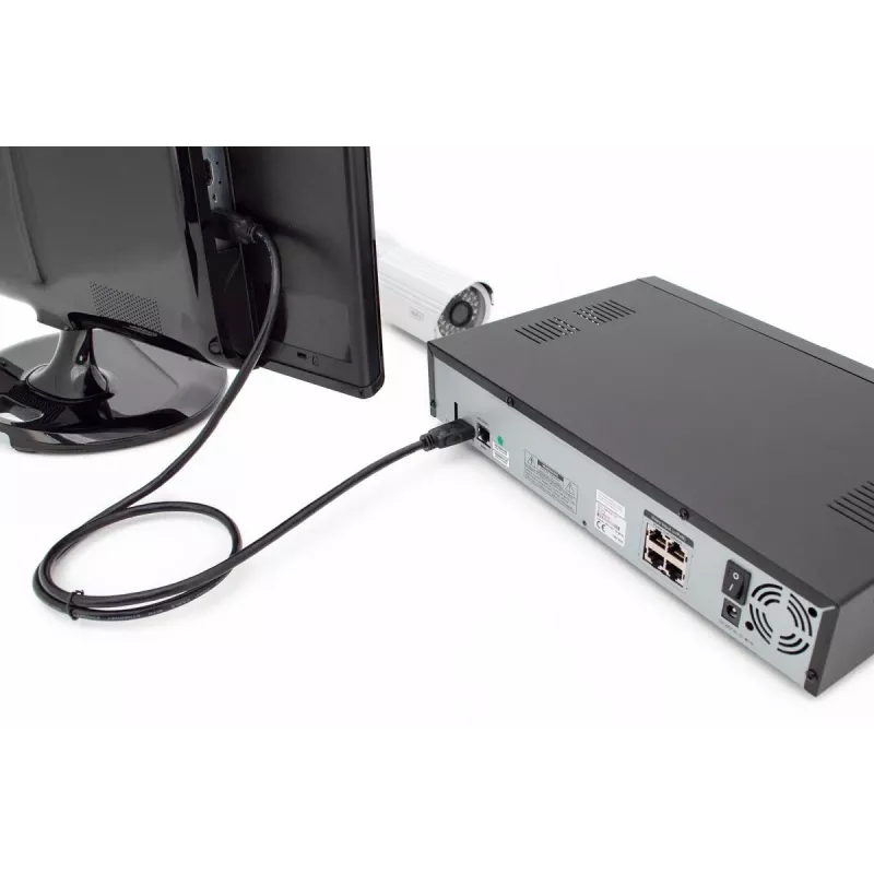 DIGITUS HDMI Premium High Speed kabel połączeniowy, typ A M/M, 3m z Ethernet, Ultra HD 60p, czarny
