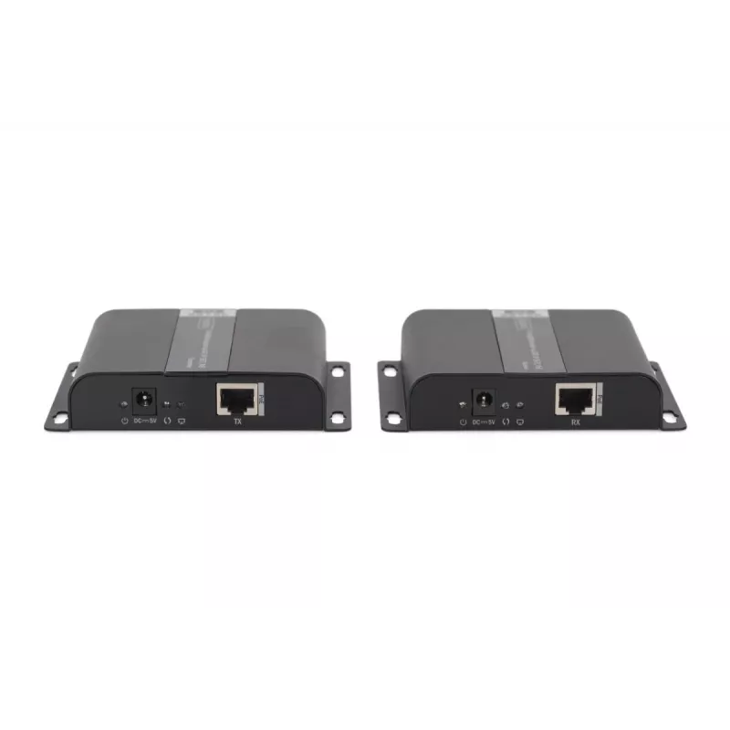 Zestaw przedłużacza DIGITUS 4K HDMI przez IP/CAT 5, 6 (120 m) z pełnym zasilaniem PoE, UHD 4K/30 Hz