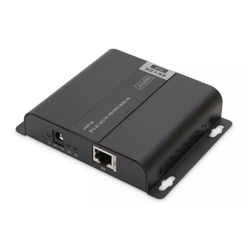 DIGITUS 4K HDMI Extender, jednostka odbiorcza IP/CAT 5, 6 (120 m), zasilana PoE