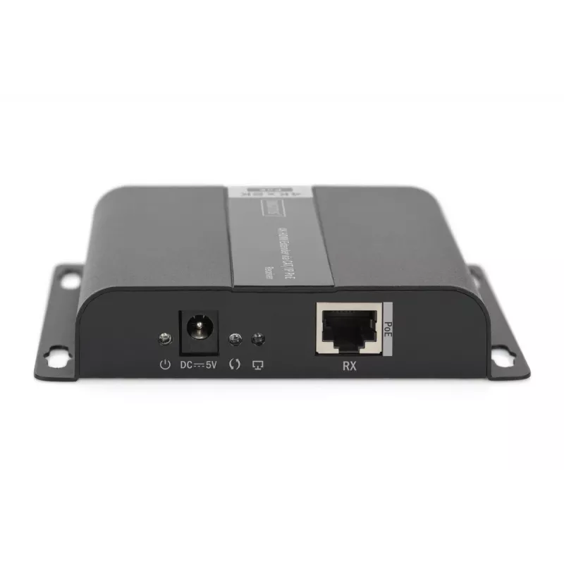 DIGITUS 4K HDMI Extender, jednostka odbiorcza IP/CAT 5, 6 (120 m), zasilana PoE