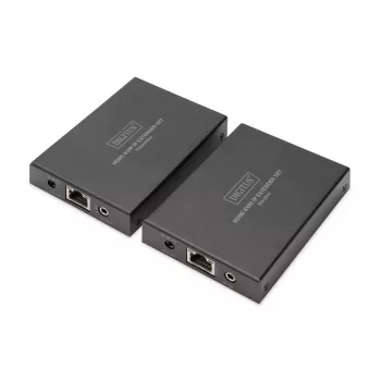 Zestaw przedłużacza AV i odbiornika, Digitus, HDMI KVM IP Extender Set, 1920 x 1200 piksele, 150 m