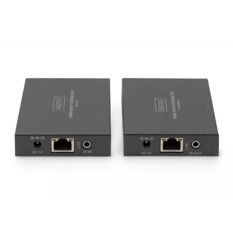 Zestaw przedłużacza AV i odbiornika, Digitus, HDMI KVM IP Extender Set, 1920 x 1200 piksele, 150 m