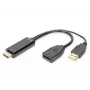 Adapter Digitus 4K HDMI na DisplayPort 0,2 m HDMI typu A USB