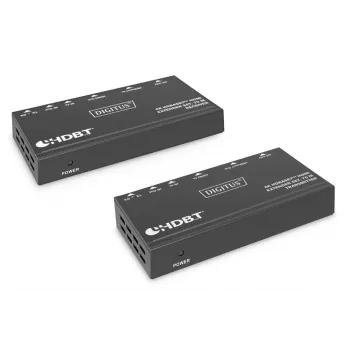 DIGITUS 4K HDBaseT Extender Set 70m PoC RS232 IR czarny