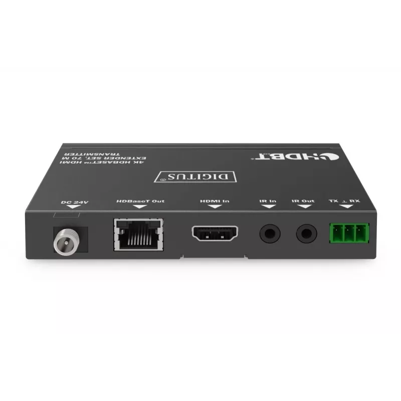 DIGITUS 4K HDBaseT Extender Set 70m PoC RS232 IR czarny