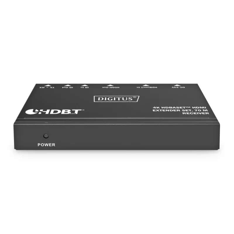 DIGITUS 4K HDBaseT Extender Set 70m PoC RS232 IR czarny