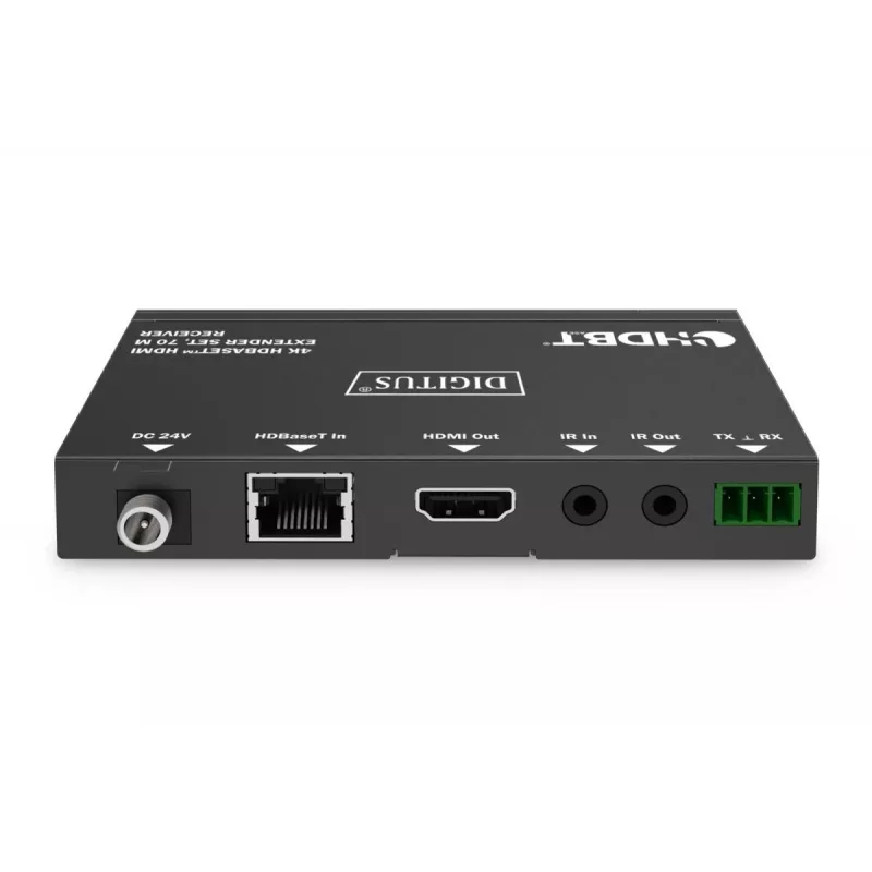 DIGITUS 4K HDBaseT Extender Set 70m PoC RS232 IR czarny