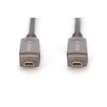 DIGITUS 4K - HDMI AOC Hybrydowy kabel światłowodowy z 20 m wtyczką demontowalną