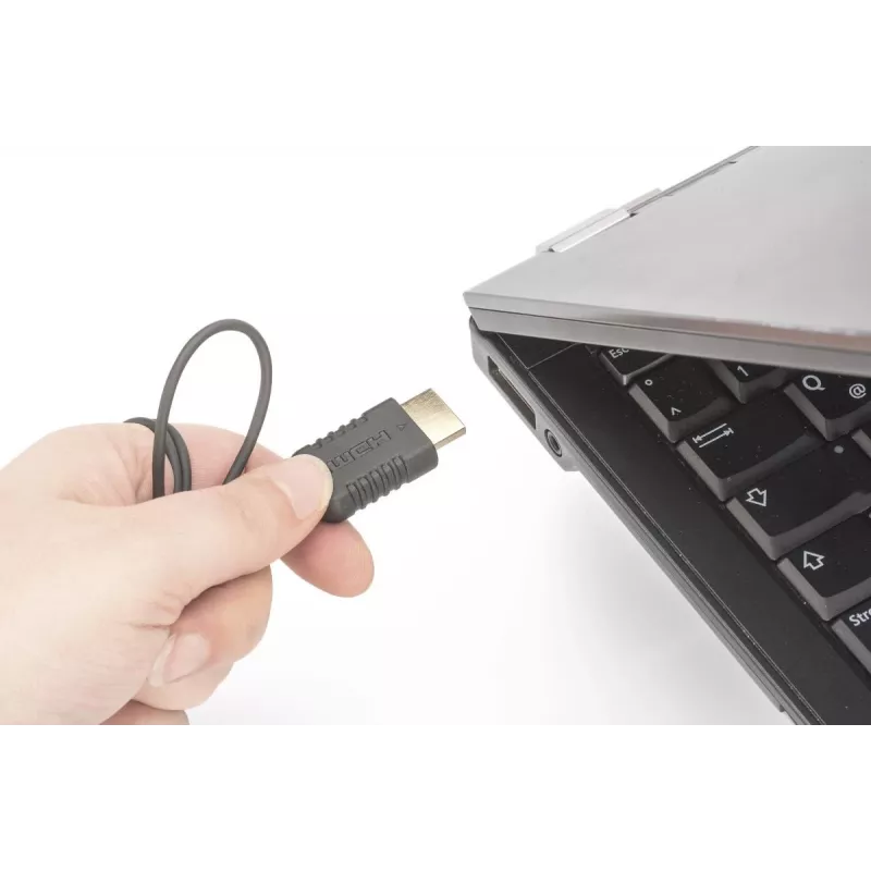 DIGITUS kabel połączeniowy HDMI High Speed, typ A, HighFlex M/M, 2,0 m, 4K Ultra HD@30 Hz, aktywny, CE, złoty czarny