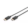 Przewód połączeniowy DisplayPort DIGITUS, DP M/M, 5m z blokadą, Full HD 1080p, czarny
