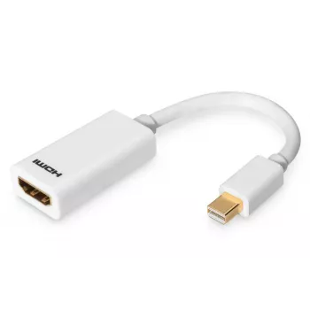 adapter kablowya DIGITUS ASSMANN DisplayPort, mini DP - HDMI typ A M/F, 15 cm, zgodny z DP 1.1a, CE, biały