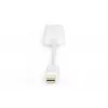 adapter kablowya DIGITUS ASSMANN DisplayPort, mini DP - HDMI typ A M/F, 15 cm, zgodny z DP 1.1a, CE, biały