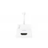 Kabel przejściowy DIGITUS ASSMANN DisplayPort, mini DP - HDMI typ A M/Ż, 20 cm, HDMI wer. 2.0, aktywny, CE, złoty, biały