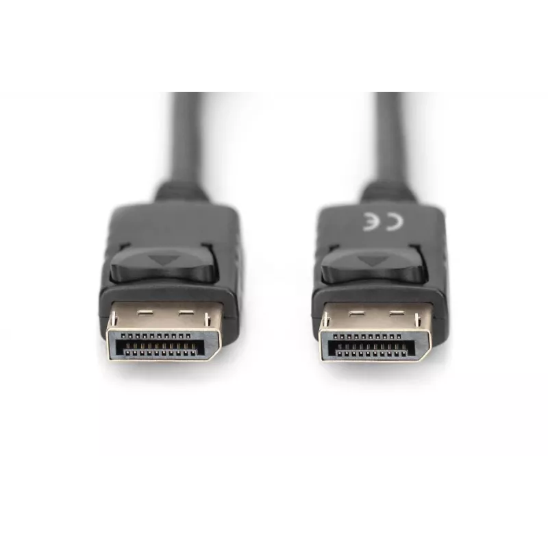 Kabel połączeniowy DIGITUS DisplayPort, DP M/M, 3m z blokadą, DP 1.2, Ultra HD 4K czarny