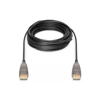 DIGITUS DisplayPort AOC hybrydowy kabel światłowodowy M/M UHD 8K@60Hz, CE, czarny 10m