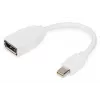 Przewód adaptera DisplayPort DIGITUS, mini DP - DP M/F, 0,15m, zgodny z DP 1.2, biały