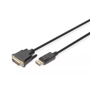 DIGITUS DP - Kabel DVI-D 3M czarny DP - DVI z blokadą DP 1.1a