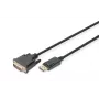 DIGITUS DP - Kabel DVI-D 3M czarny DP - DVI z blokadą DP 1.1a
