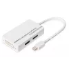 Adapter DIGITUS MiniDP na DP HDMI+DVI 20cm DP 1.1a kompatybilny biały