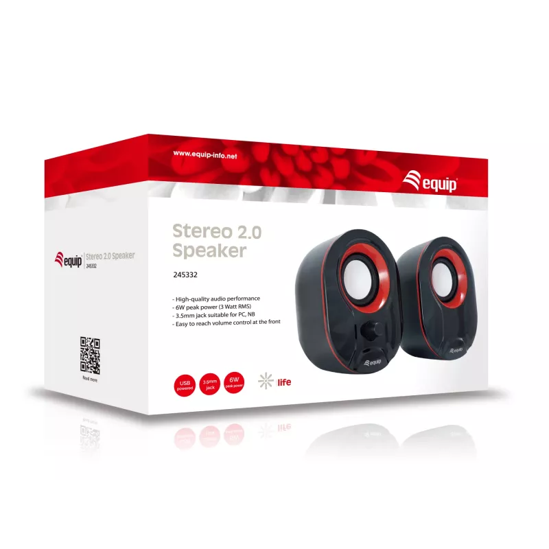 Głośnik Equip Stereo 2.0, moc 3 W