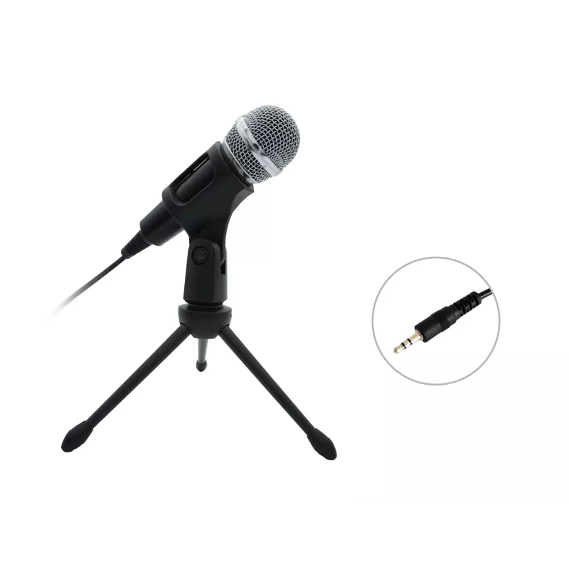 Equip Mini Mikrofon Biurkowy, Mikrofon stołowy, -30 dB, 30 - 16000 Hz, 2200 Ω, Przewodowy, 3.5 mm (1/8 inch)