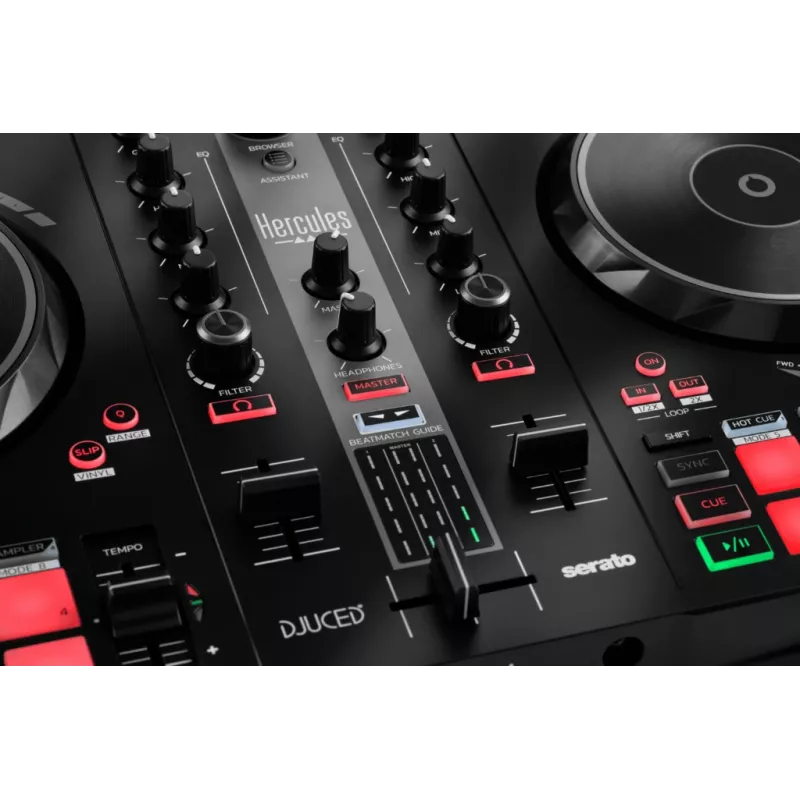 Hercules INPULSE 300 MK2 Vinyl scratcher Czarny, Czerwony