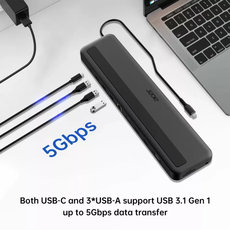 Acer 13-in-1 Type-C Minidock Wired USB 3.2 Gen 1 Czarny
