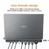 Acer 13-in-1 Type-C Minidock Wired USB 3.2 Gen 1 Czarny