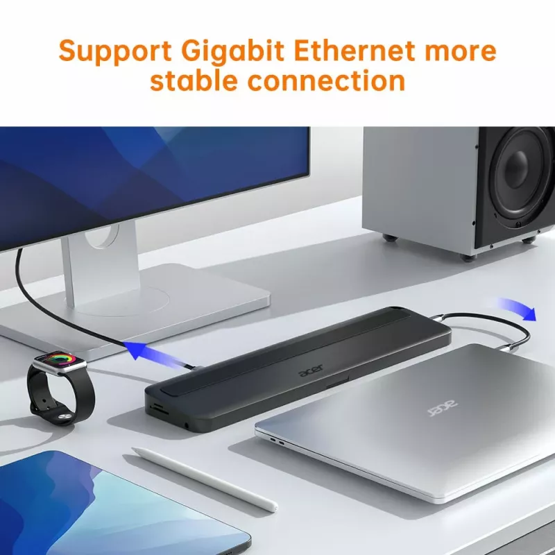 Acer 13-in-1 Type-C Minidock Wired USB 3.2 Gen 1 Czarny