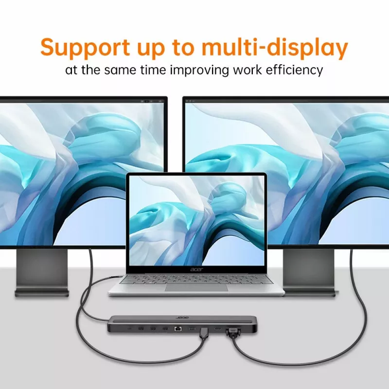 Acer 13-in-1 Type-C Minidock Wired USB 3.2 Gen 1 Czarny