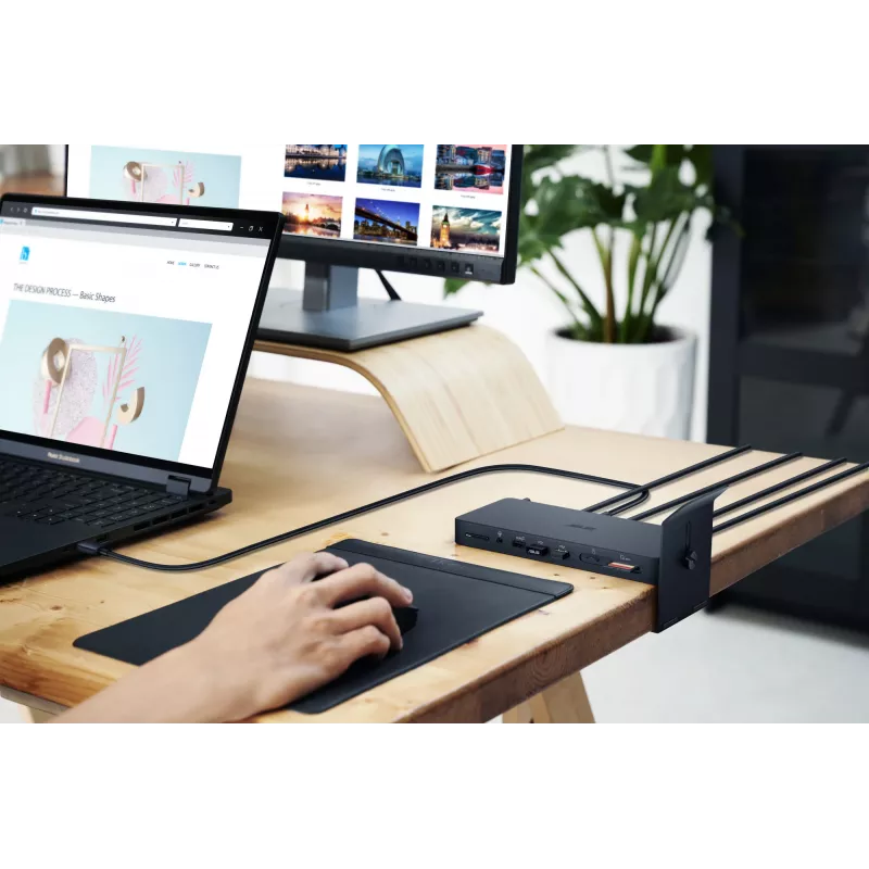 Stacja dokująca ASUS DC500 Thunderbolt 4 Triple 4K, 150W PD, 3 wyświetlacze, 2x HDMI 2.1, 2x USB‑A, 2x USB2.0, RJ‑45, MicroSD