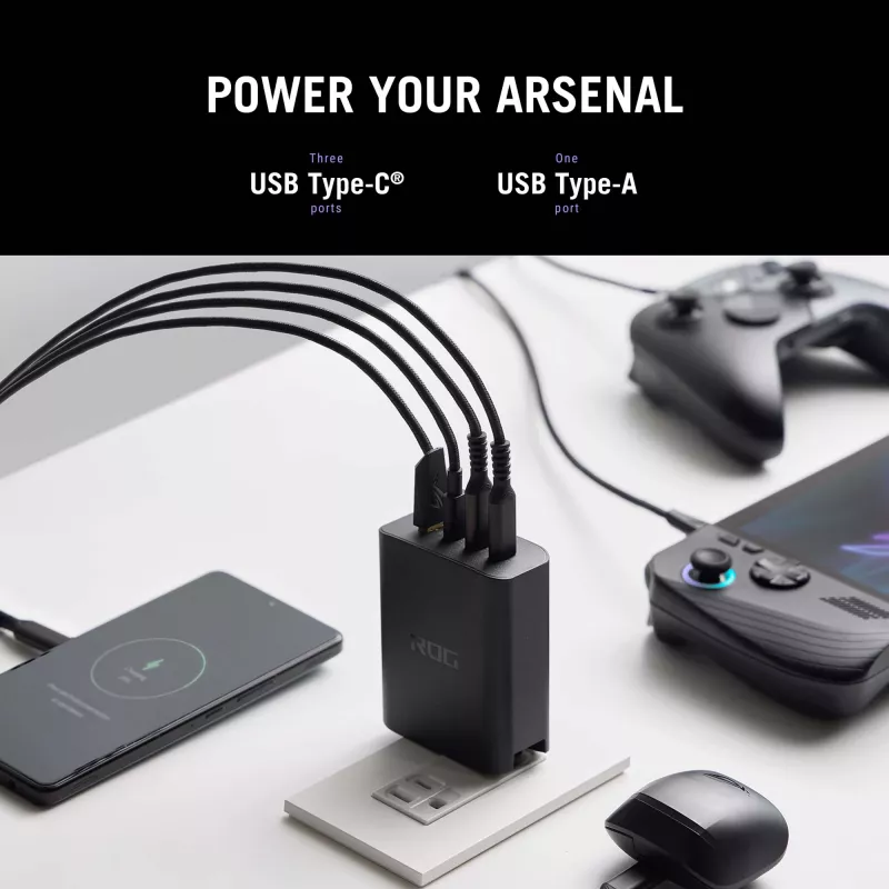 ASUS ROG 140W USB-C GaN Universal Czarny AC Fast charging Indoor